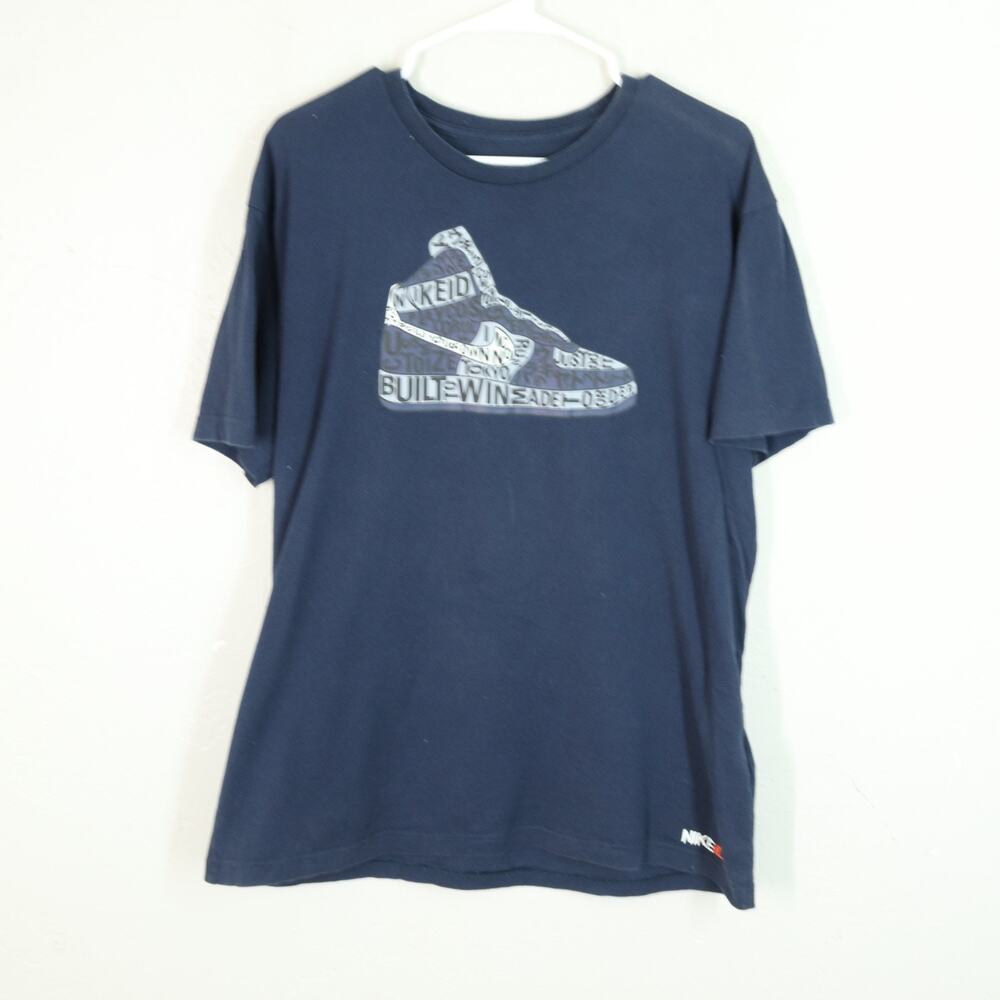 Nike Tshirt Mens XXL Blue Cotton Short Sleeve Swoosh